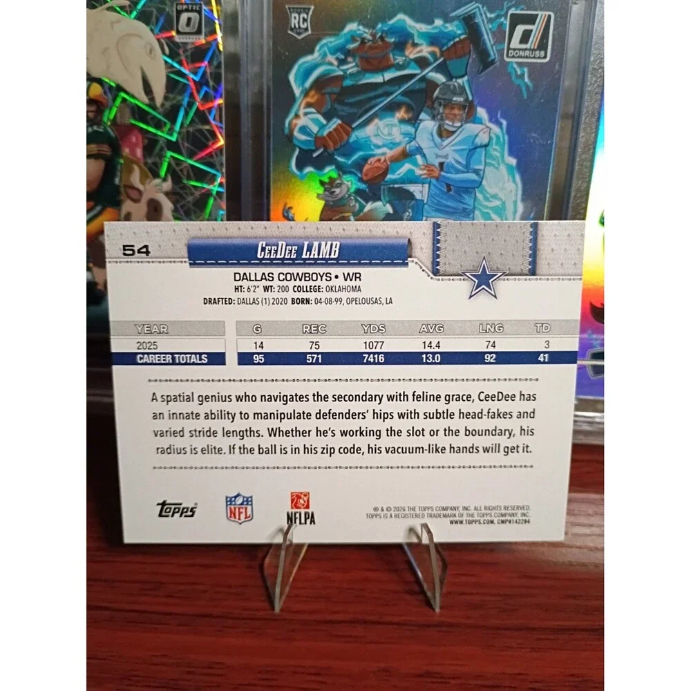 CeeDee Lamb 2026 Topps Flagship #54 Sandglitter Dallas Cowboys Pack Fresh